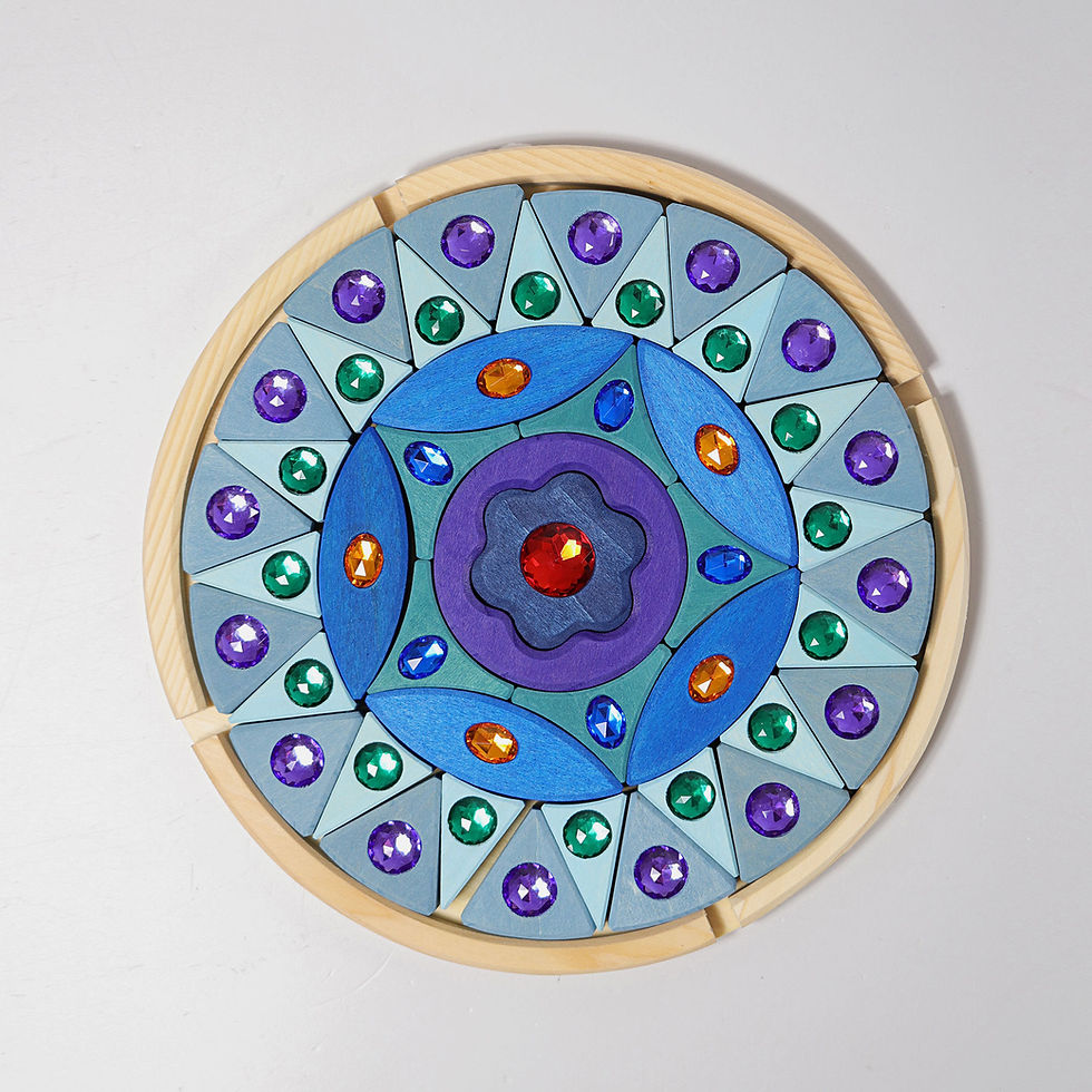 Thumbnail: Grimms Small Sparkling Mandala. Handcrafted children's toy. Creative, Imaginative play. Open Ended Play. 3 years +