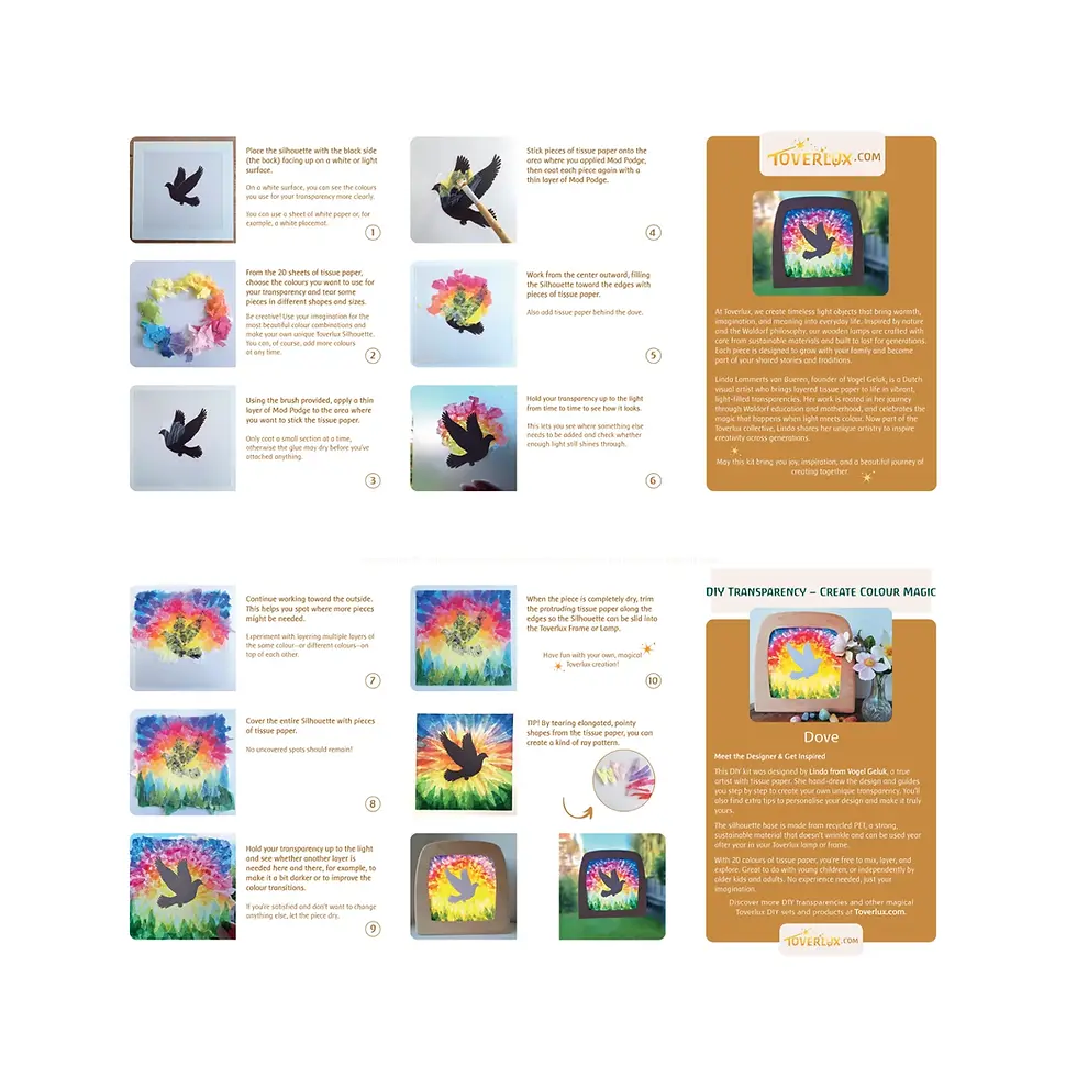 Toverlux DIY Transparency Kit - Spring. Waldorf inspired illustrations. Storytelling. Seasonal display