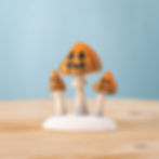 Bumbu Toys Wooden Pumpkin Mushroom Set. Waldorf inspired small world toys. Open ended imaginative play and stories