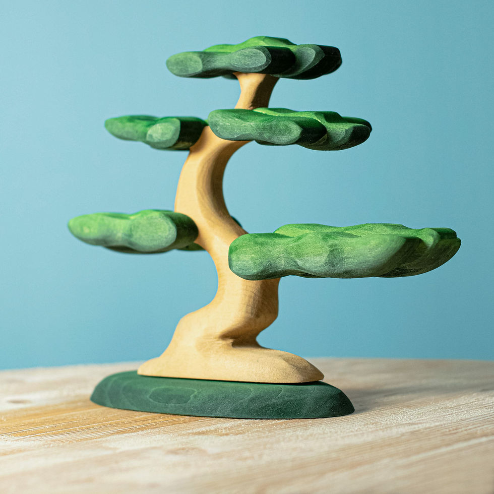 Thumbnail: Bumbu Toys Wooden Bonsai Tree. Handcrafted Waldorf inspired small world toys. Imaginative play and storytelling