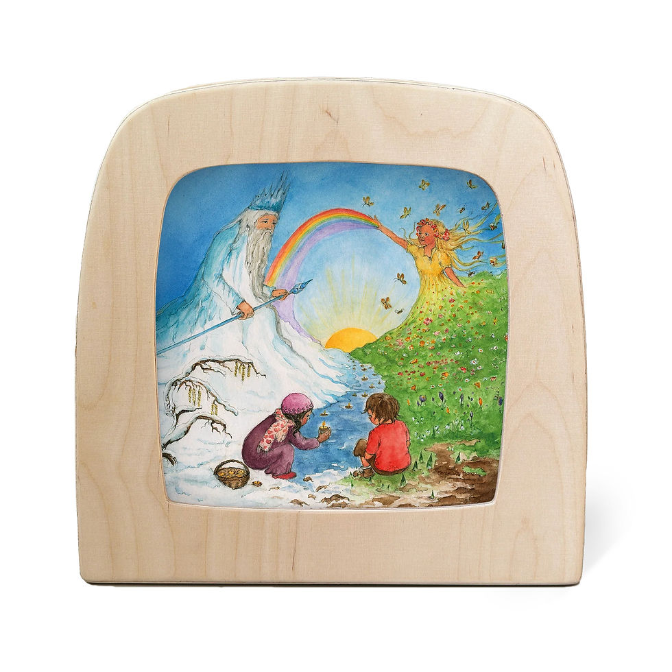 Toverlux Silhouette - Eentje Van Margo - Candlemas. Waldorf inspired illustrations. Storytelling. Seasonal display