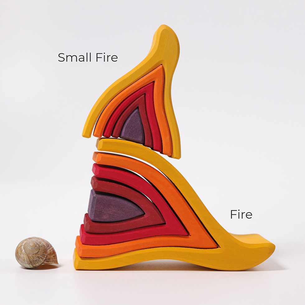 Thumbnail: Grimm's Small Fire stacked on Fire. Handcrafted children's toys. Creative, Imaginative play. Open Ended Play. 3 years +