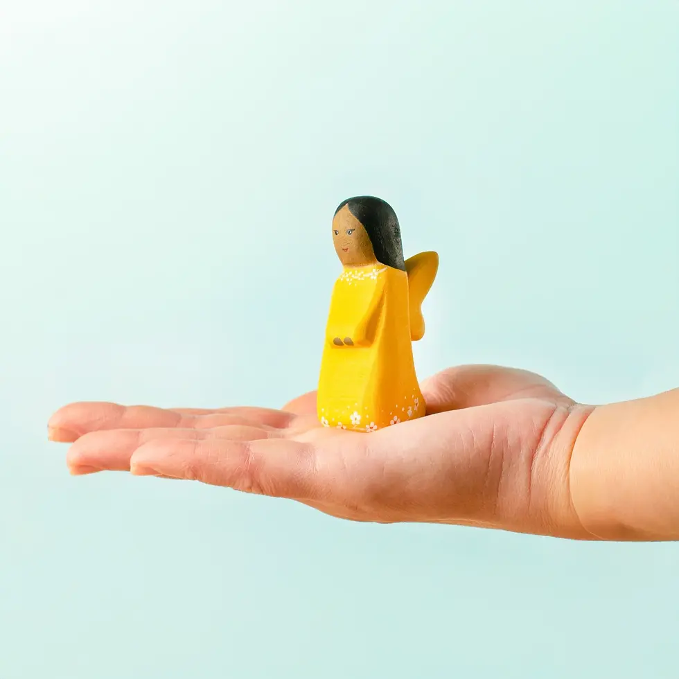 Thumbnail: Bumbu Toys Golden Fairy. Handcrafted Waldorf inspired small world toys. Imaginative play and storytelling
