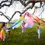 Thumbnail: Sarah's Silks Wooden May Day And Canopy Ring. Waldorf inspired children's Toy. Celebration ring.