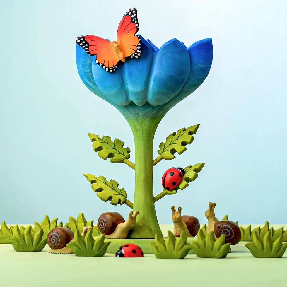 Thumbnail: Bumbu Toys Wooden Butterfly. Handcrafted Waldorf inspired small world toys. Imaginative play and storytelling