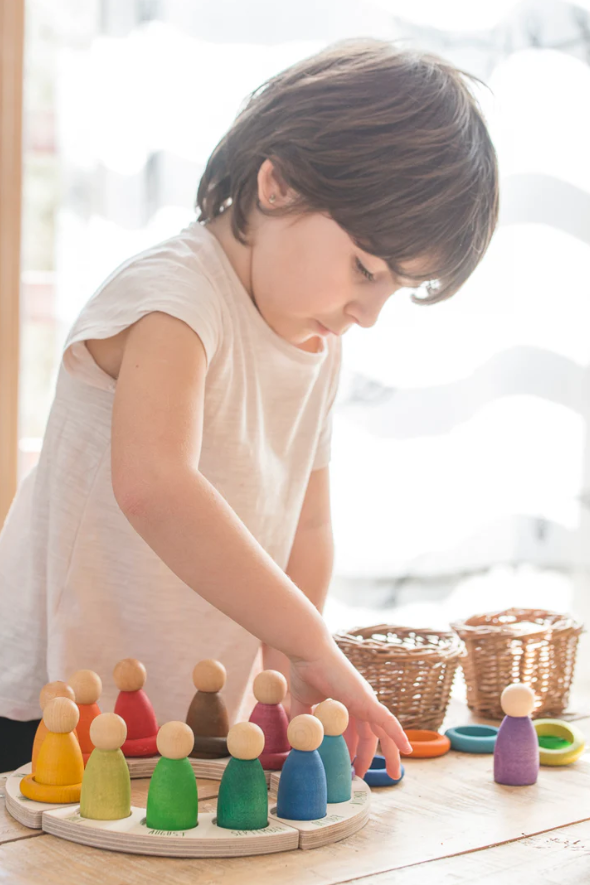 Thumbnail: Grapat 12 Wooden Rings Perpetual Calendar. Handcrafted Waldorf inspired children's toy and learning resource