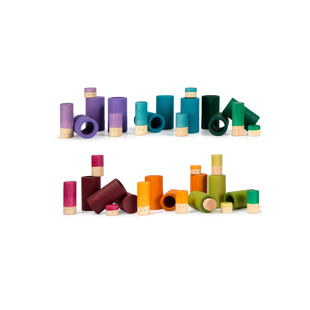 Grapat LO play set. Handcrafted children's toy and learning resource. Creative play, building, small world play. Early Maths.