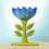 Thumbnail: Bumbu Toys Large Blue Flower. Handcrafted Waldorf inspired small world toys. Imaginative play and storytelling