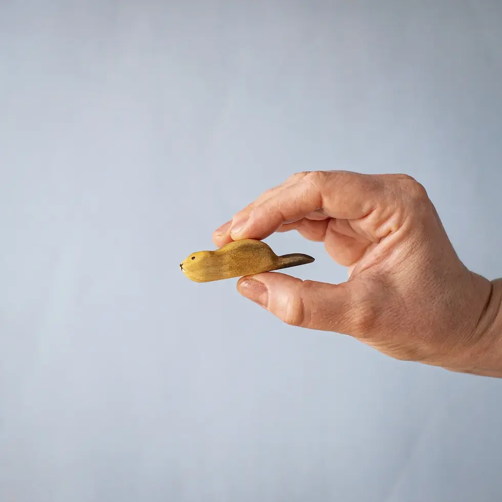 Thumbnail: Bumbu Toys Wooden Baby Beaver. Waldorf inspired small world toy. Open ended imaginative play and storytelling