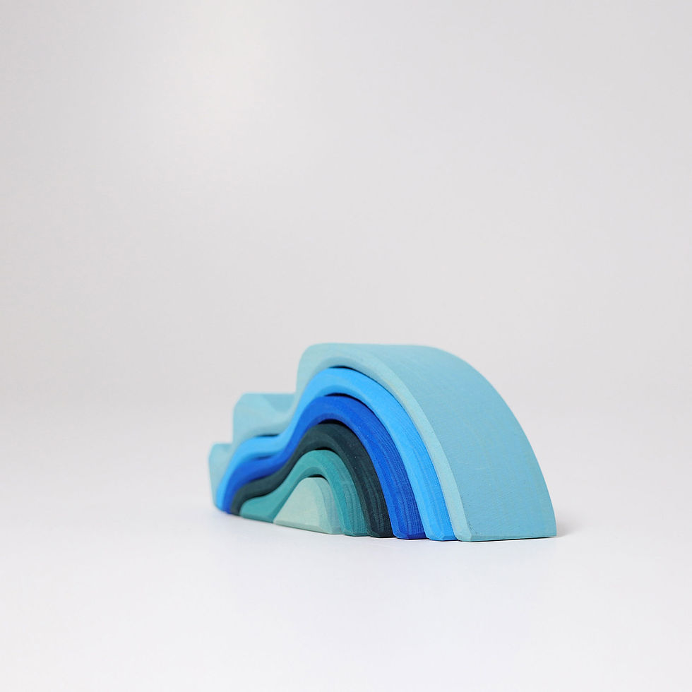 Thumbnail: Grimms Small Water Waves. Handcrafted children's toys. Creative, Imaginative play. Open Ended Play. 3 years +