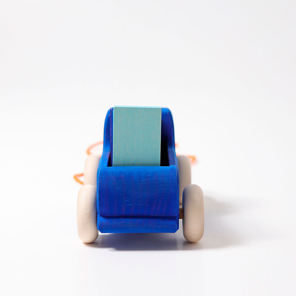 Thumbnail: Grimms Pull Along Truck. Handcrafted baby and toddler toy. Imaginative Play.  Push and pull toy