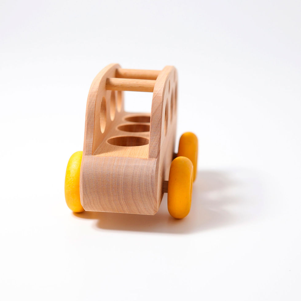 Thumbnail: Grimms Wooden Bus. Handcrafted baby and toddler toy. Imaginative Play.  Push and pull toy
