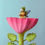 Thumbnail: Bumbu Toys Large Pink Flower and winged elf. Handcrafted Waldorf inspired small world toys. Imaginative play and storytelling