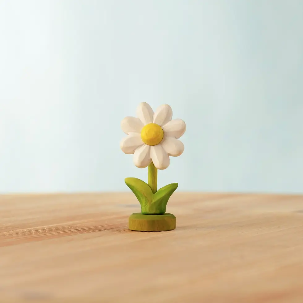 Thumbnail: Bumbu Toys Daisy Celebration Ring Figure. Handcrafted Waldorf small world toys and seasonal nature displays.