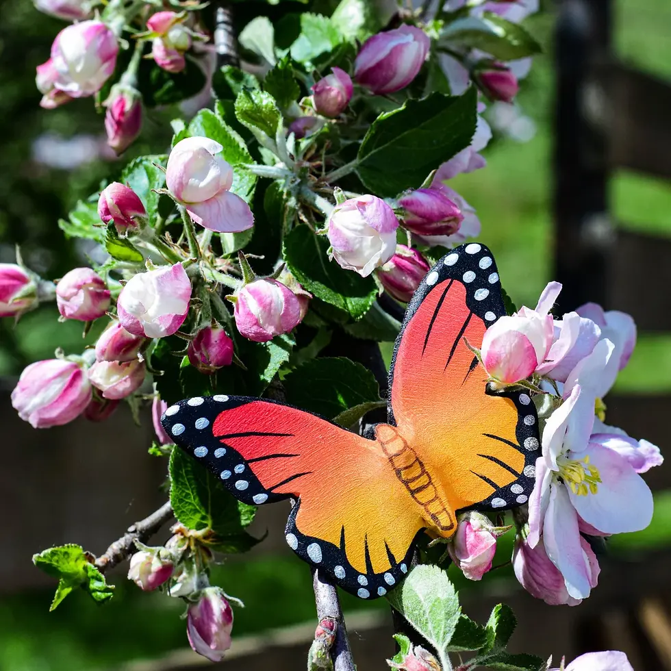 Thumbnail: Bumbu Toys Wooden Butterfly. Handcrafted Waldorf inspired small world toys. Imaginative play and storytelling