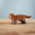 Bumbu Toys Wooden Red Panda. Waldorf inspired small world toy. Open ended imaginative play and storytelling