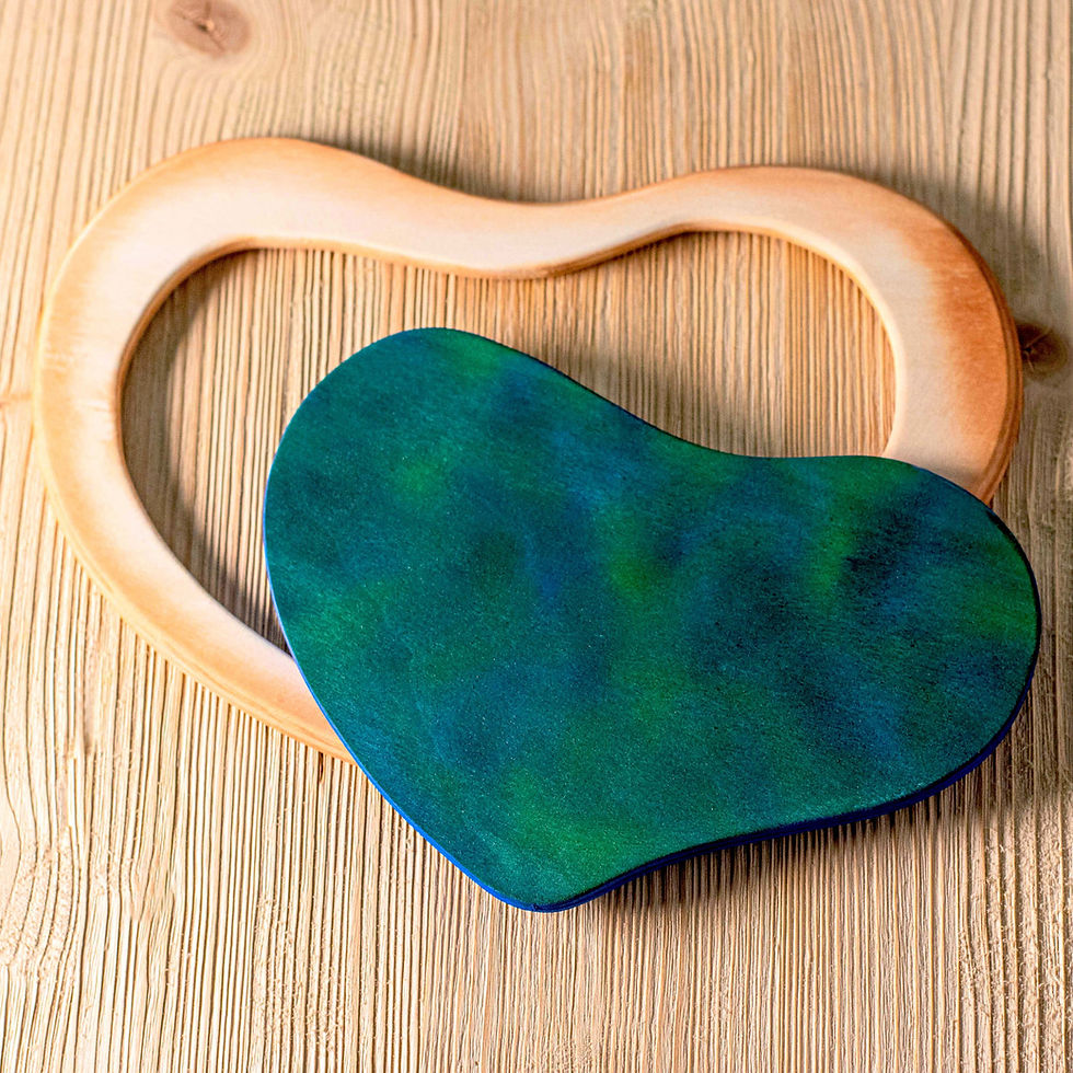 Thumbnail: Bumbu Toys Wooden Heart Lake. Handcrafted Waldorf inspired small world toys. Imaginative play and storytelling