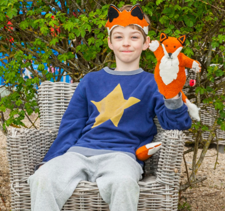 Sew Heart Felt Fox Dress Up Set. Handmade with organic wool and eco friendly dyes. One size fits all. Children's dressing up.