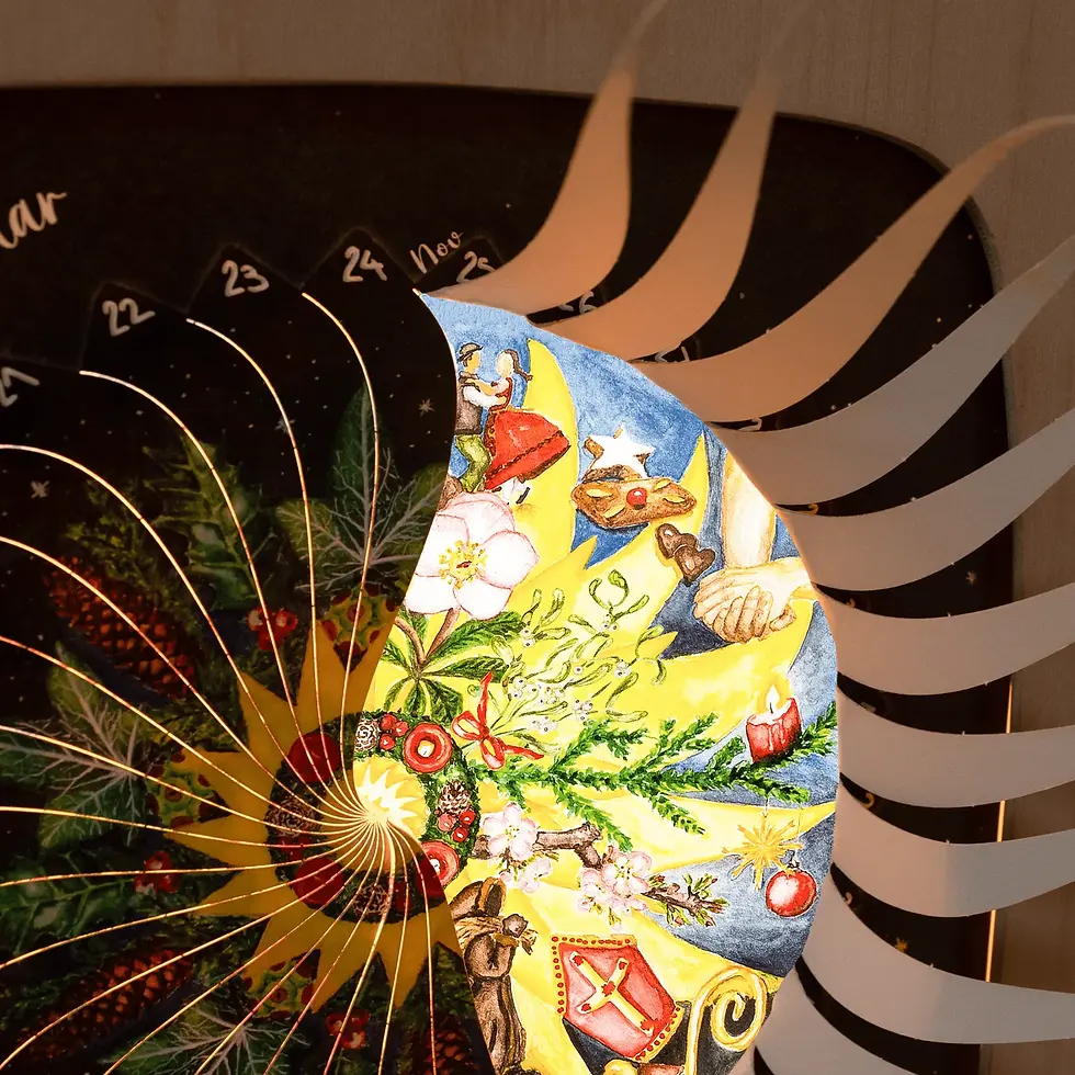 Thumbnail: Toverlux Sonne Mond und Erde Advent Calendar. Waldorf inspired illustrations. Storytelling. Seasonal display