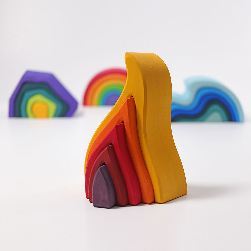 Thumbnail: Grimms Fire. Handcrafted children's toys. Creative, Imaginative play. Open Ended Play. 1 years +