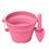 Thumbnail: Scrunch Baby Bucket & Trowel Set in Flamingo Pink. Outdoor Play, Beach Play, Children's Gardening. 100% food grade silicone.