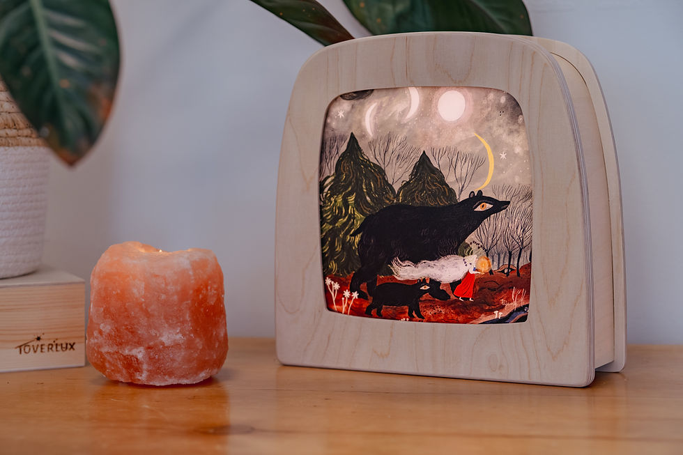 Toverlux Silhouette - Tijana Draws - Black Bears. Waldorf inspired illustrations. Storytelling. Seasonal display
