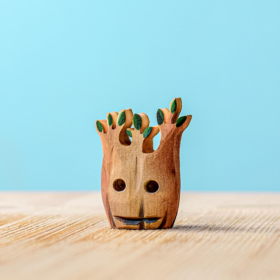 Thumbnail: Bumbu Toys Wooden Small spooky tree. Waldorf inspired small world toys for open ended imaginative play and storytelling