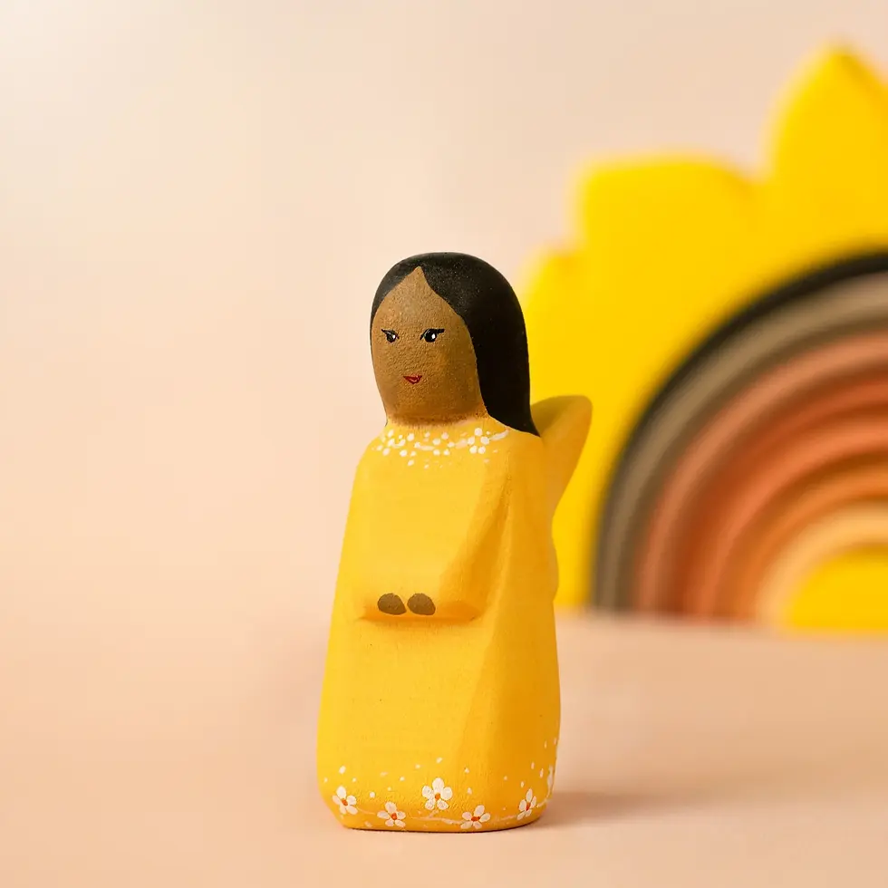 Thumbnail: Bumbu Toys Golden Fairy. Handcrafted Waldorf inspired small world toys. Imaginative play and storytelling