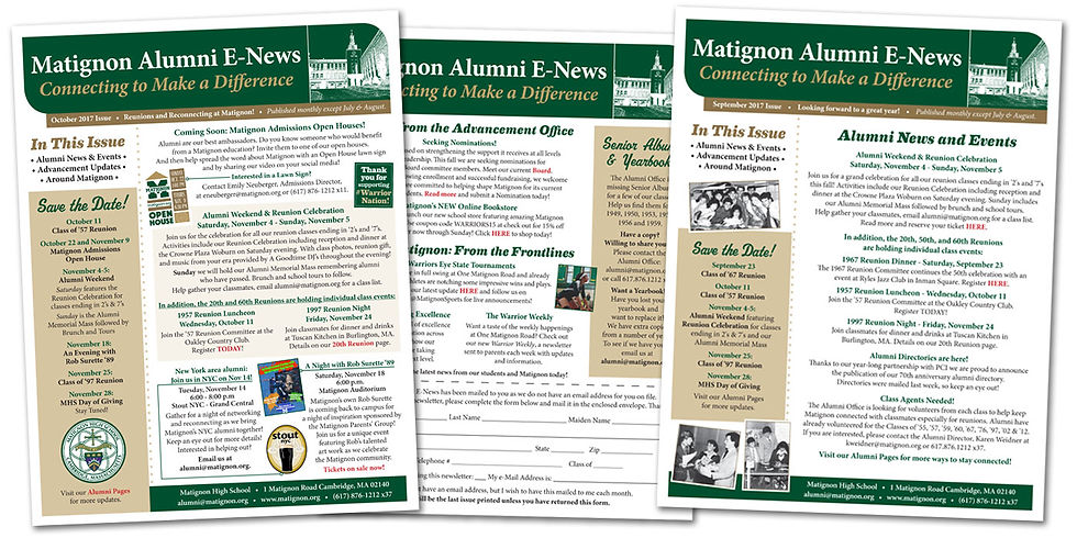 Matignon-eNewsletter Design