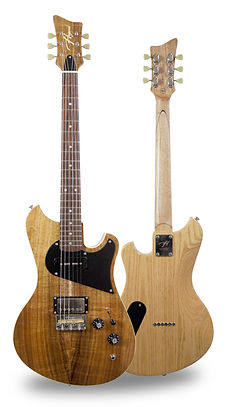 Handmade DOC electric guitar with American oak and Tasmanian oak neck and Blackwood cap