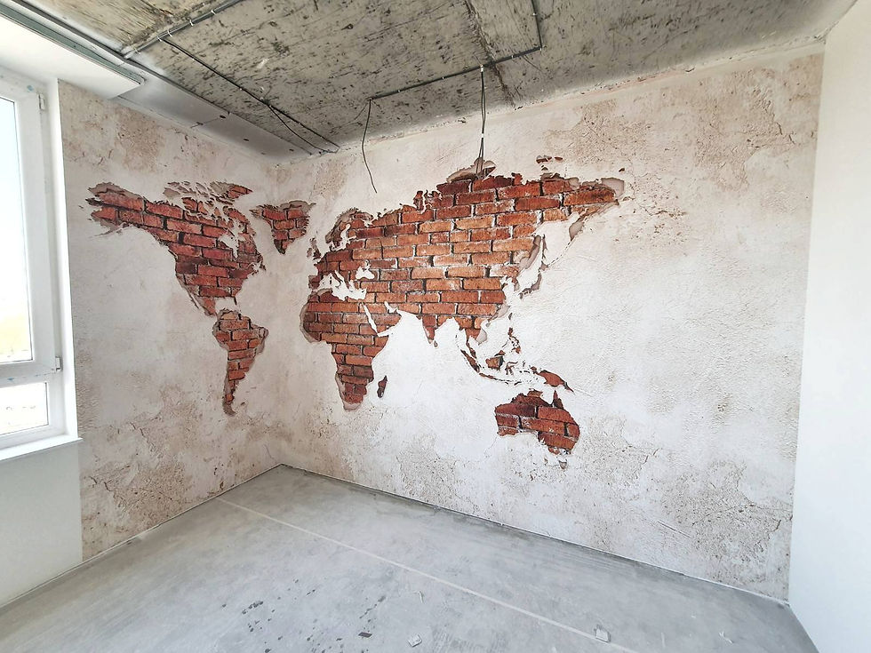 Прев'ю: Мапа світу "Цегляна стіна"