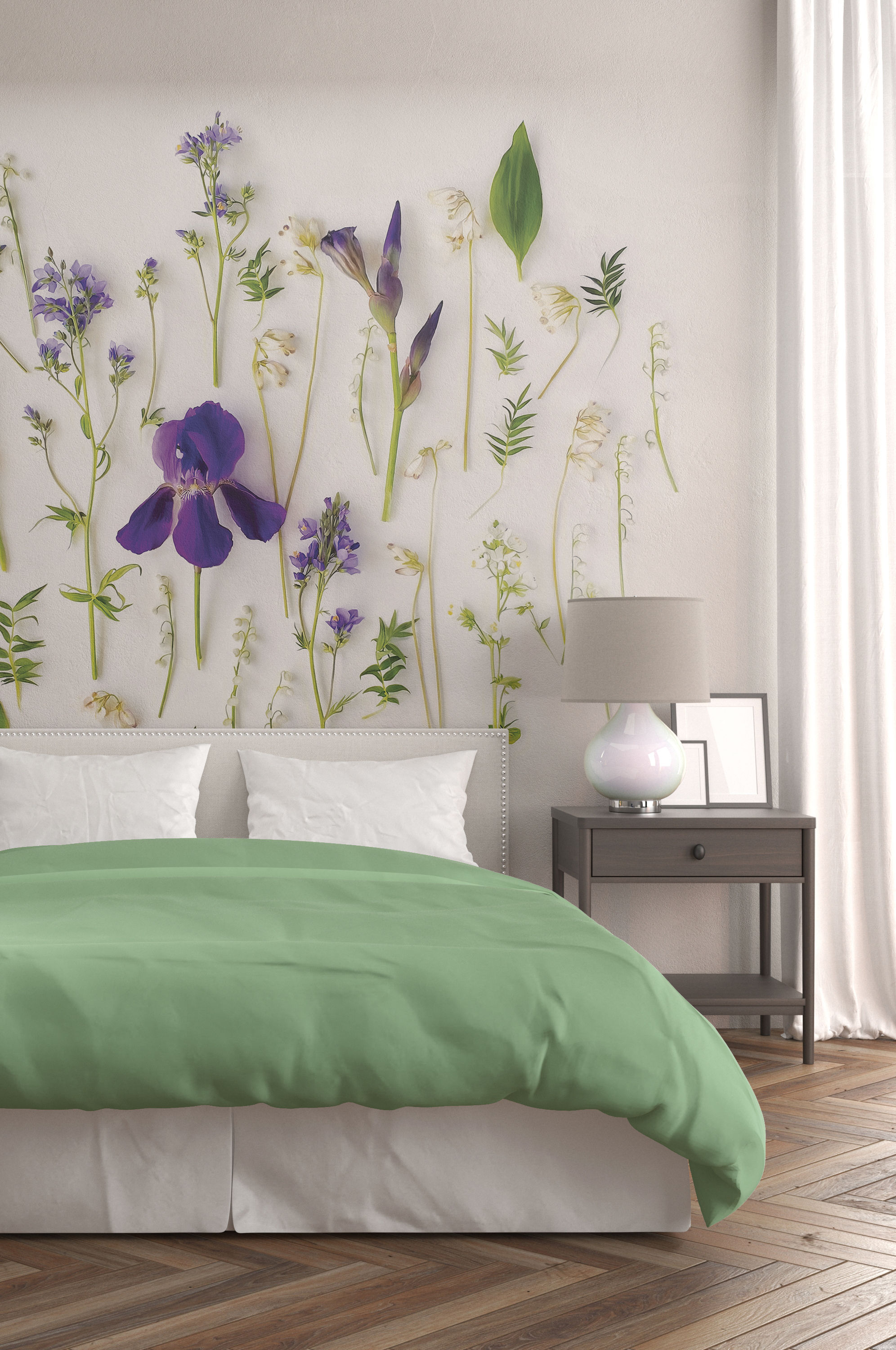 Фотообои в спальню "Полевые цветы"