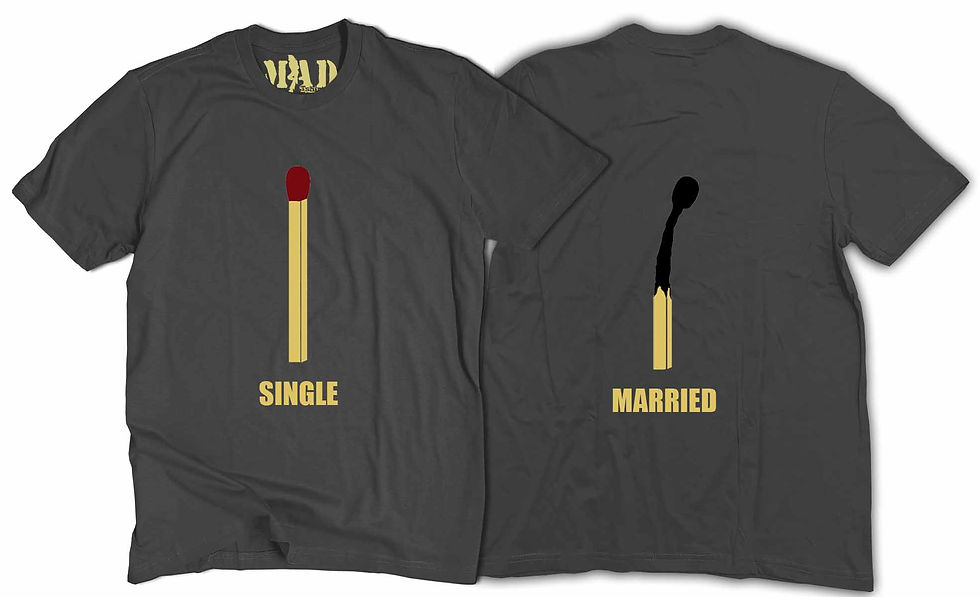 תמונה ממוזערת: Single / Married | חולצה מצחיקה על זוגיות ונישואים