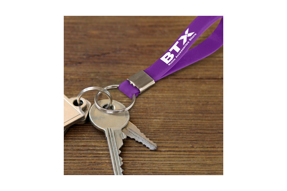 Promotional Products Australia - Custom Branded Silicone Strap Key Rings - Merchandise Up