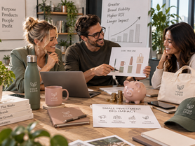 Selection of cheap and premium promotional products showing the difference between low price and long-term marketing value