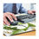 Thumbnail: Extra-large branded desk mat providing a smooth surface for work, perfect for offices and gaming setups.