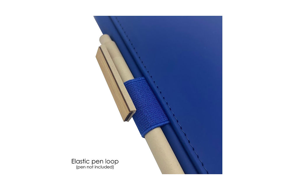 Premium leatherette A5 notebooks personalised with your company logo for client gifts and executive presentations