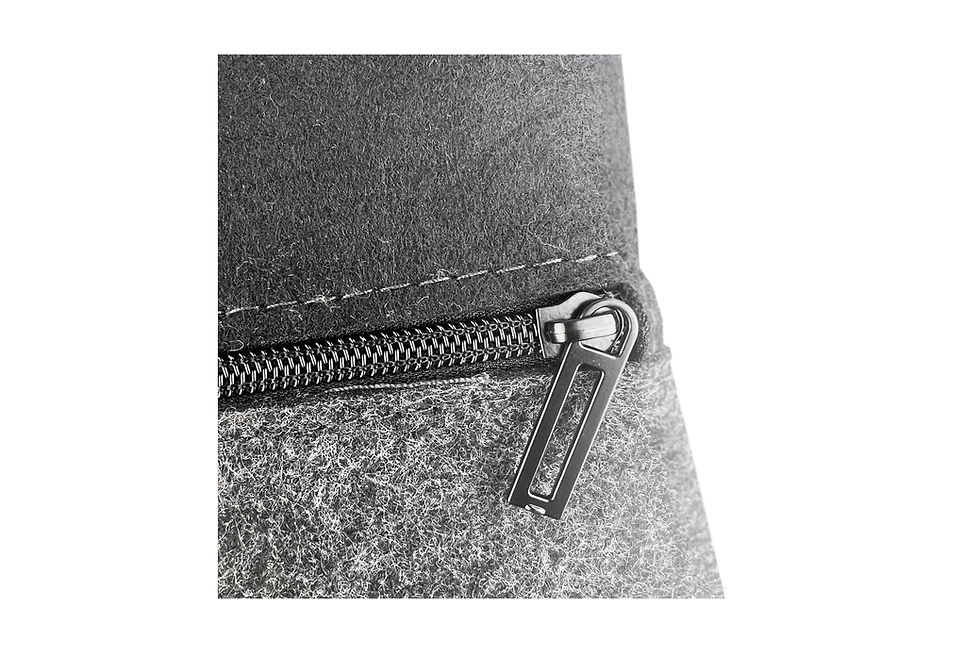 Branded rPET felt satchel bags customised with premium logo branding for conferences, work and everyday brand visibility