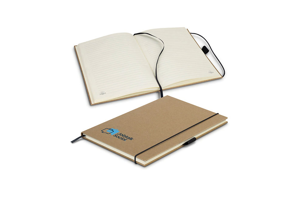 Promotional Products Australia - Branded Hard Cover Sugarcane Notebooks - Merchandise Up