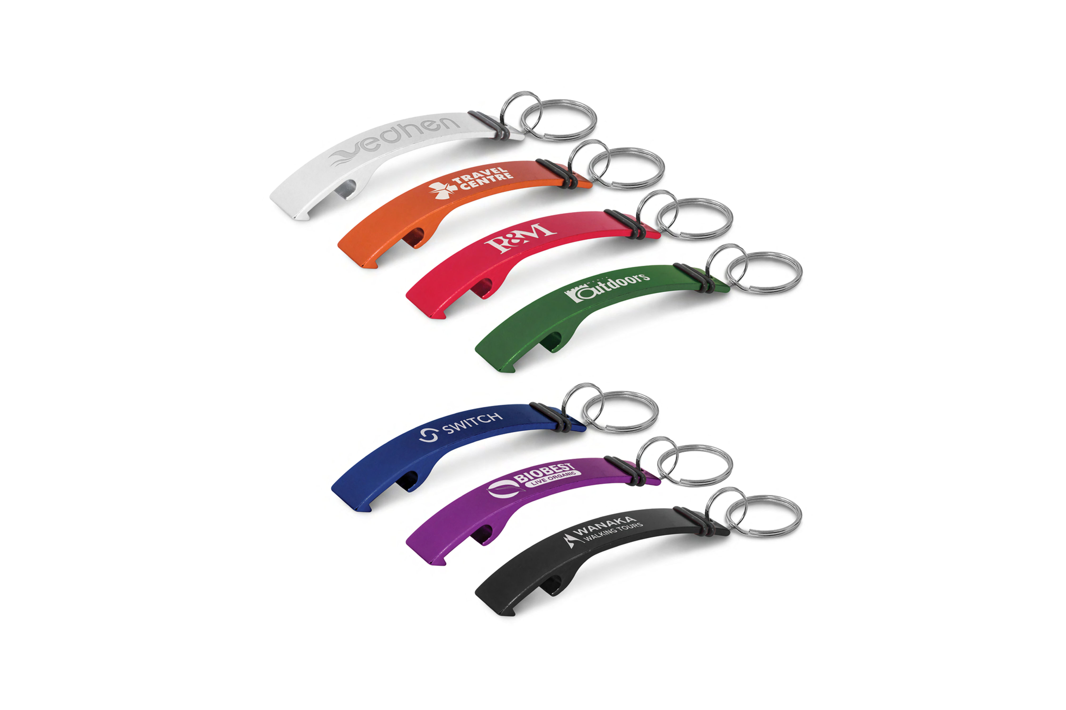 Promotional Products Australia - Custom Branded Metal Hook Bottle Opener Key Rings - Merchandise Up