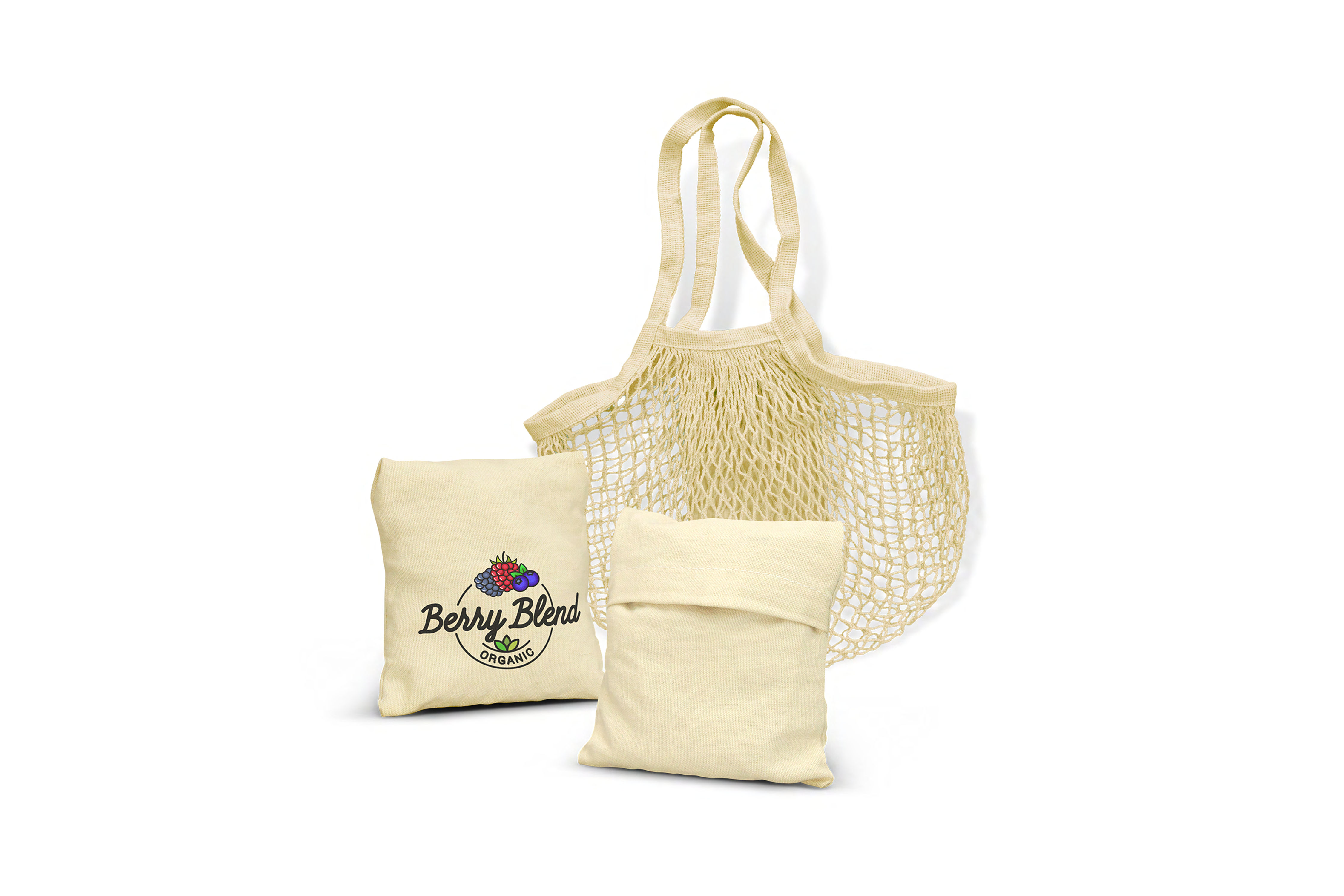 Promotional Products Australia - Custom Branded Foldaway Cotton Mesh Bags - Merchandise Up
