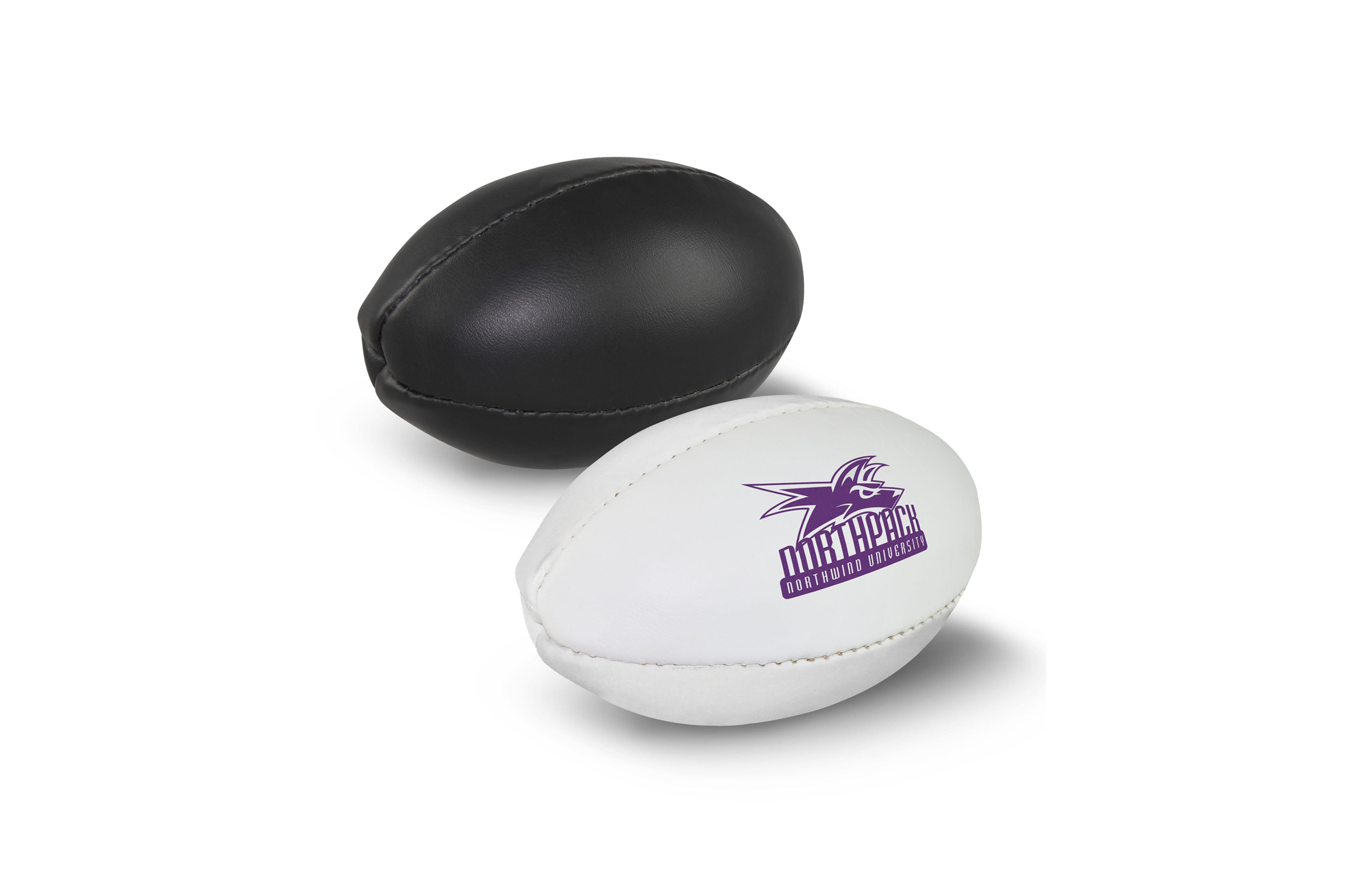 Custom-branded mini rugby ball, ideal for sports promotions and engaging fans with your brand during events.