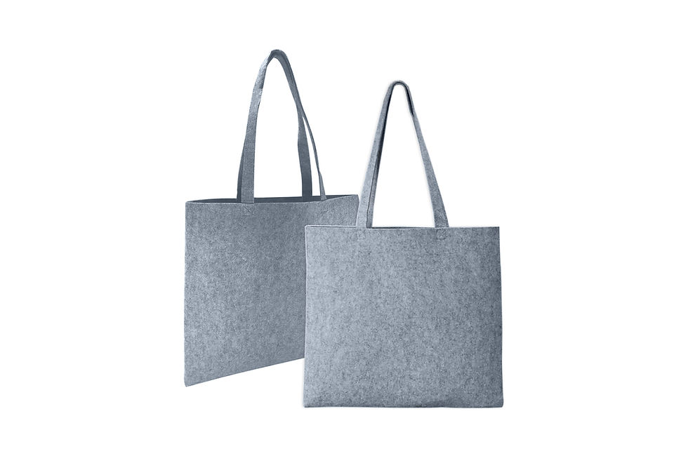 Branded felt tote bags featuring personalised logo printing for everyday use, retail and lasting brand visibility