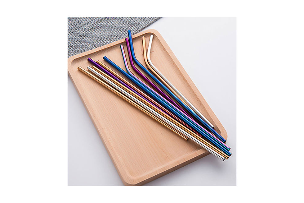 Slim 6mm metal drinking straw brings your logo to everyday beverages while offering a durable reusable design