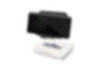Promotional wireless phone charging stand with full-colour branding, ideal for offices and tech giveaways.