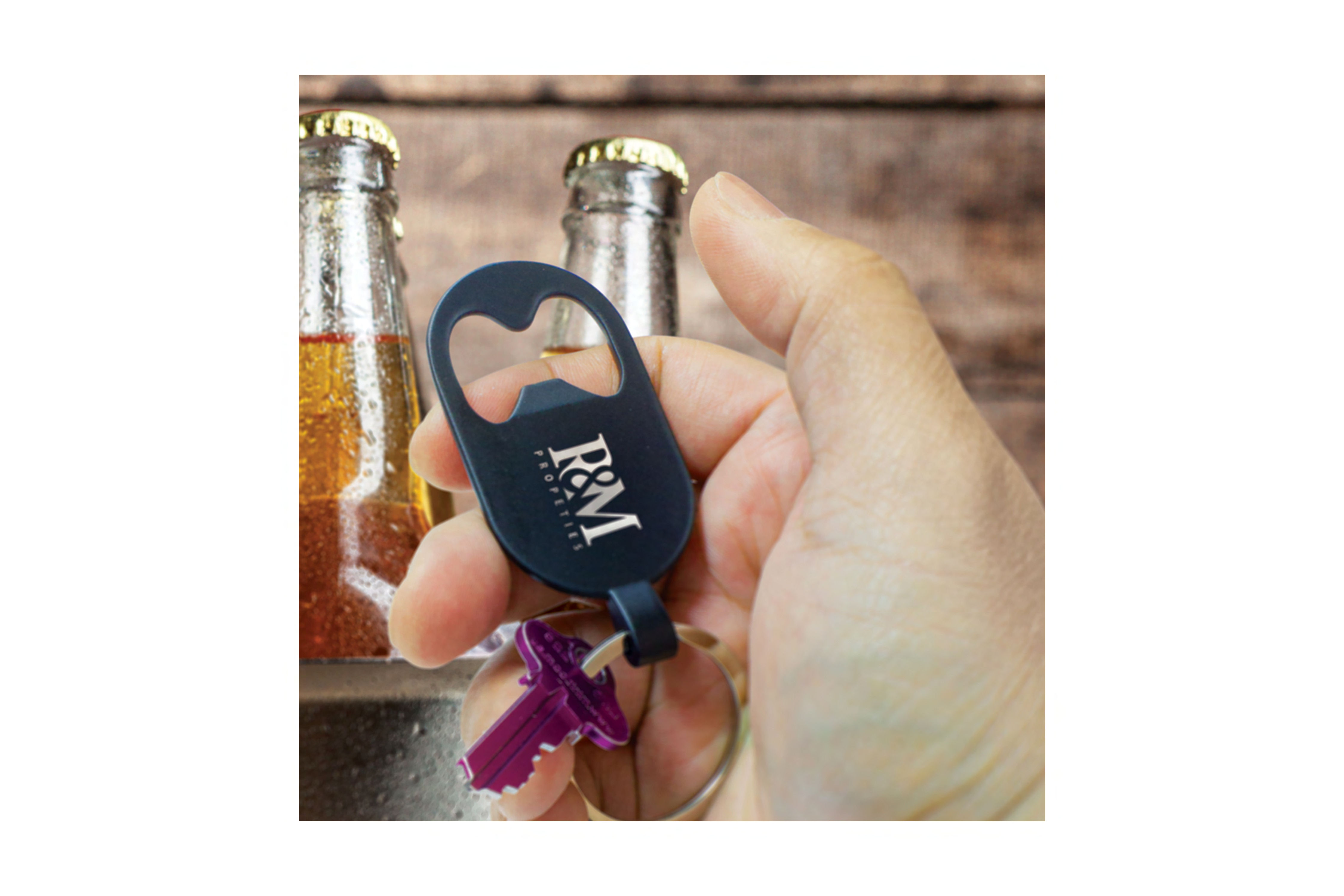 Promotional Products Australia - Custom Branded Matte Metal Keychains - Merchandise Up