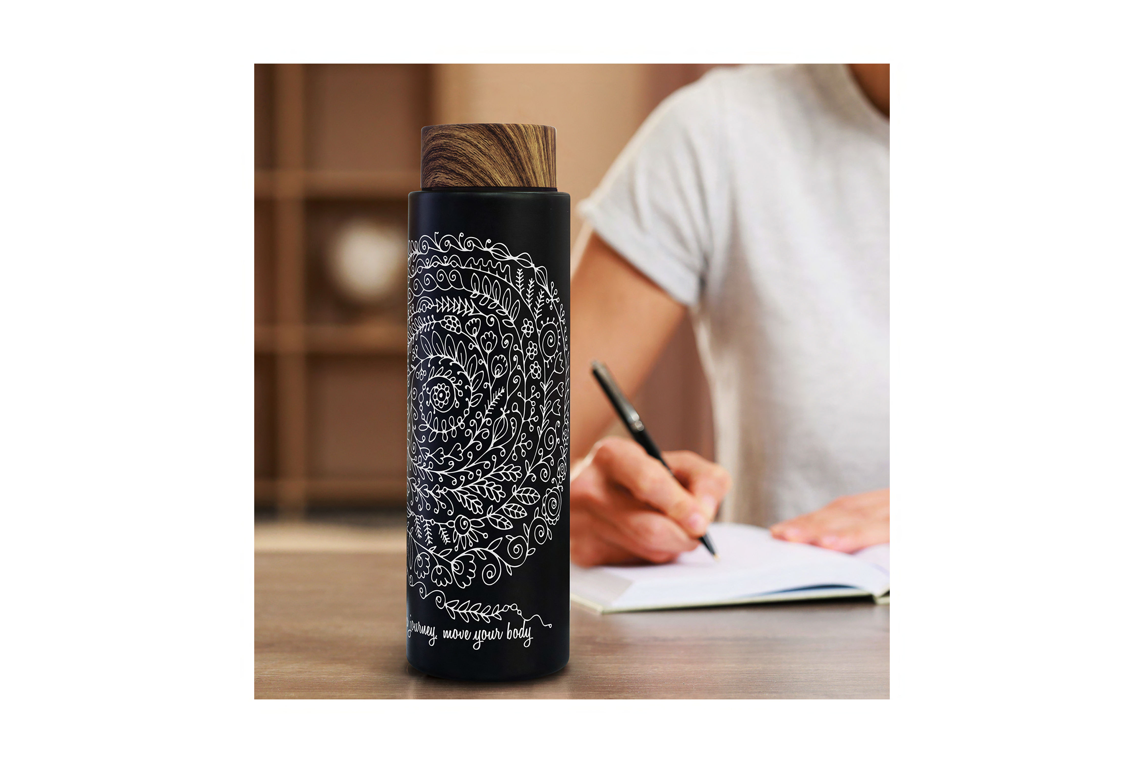 Promotional Products Australia - Custom Branded Matte Black Water Bottles - Merchandise Up