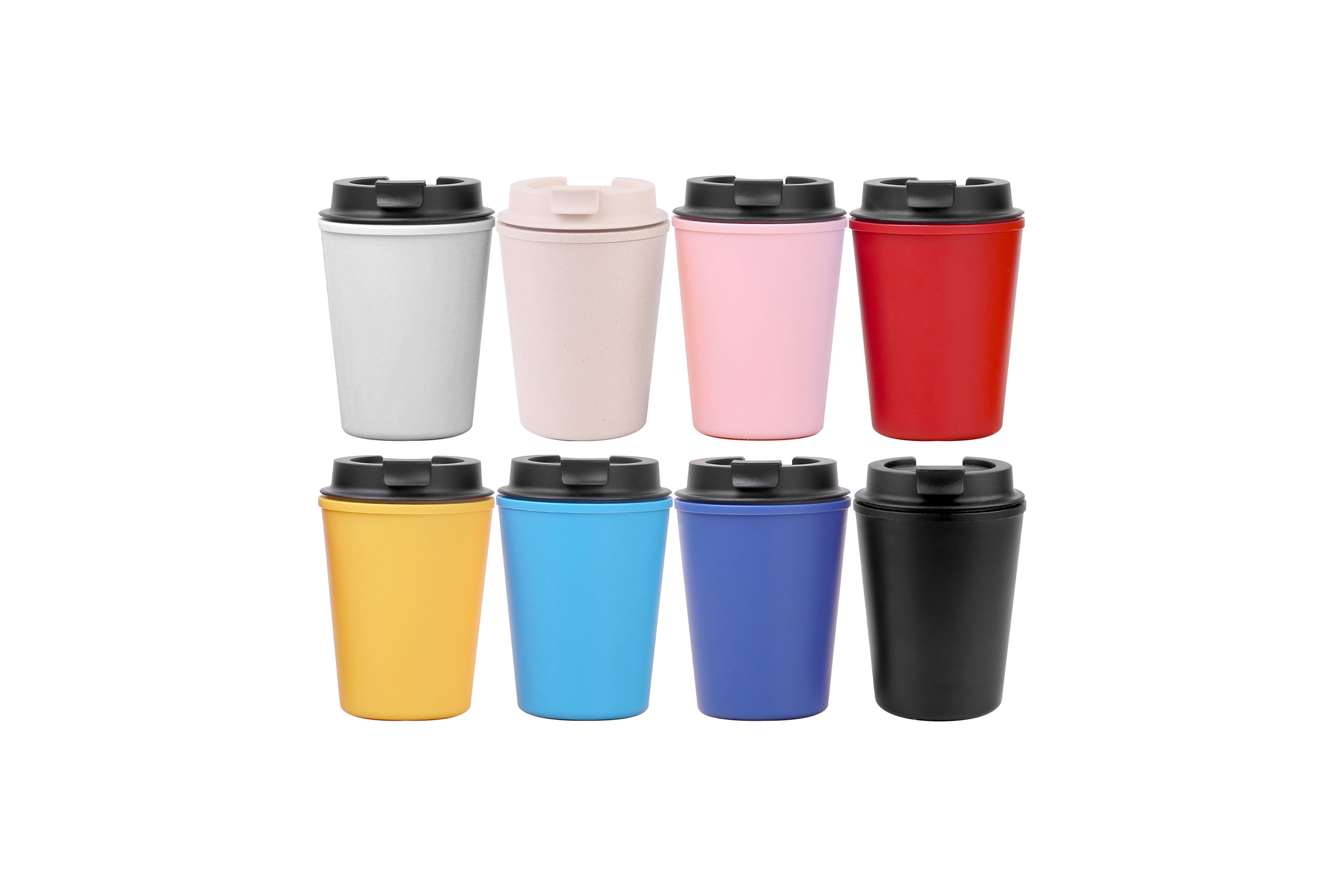 Bamboo-inspired styling gives this 350ml ECCO KUPPA Karvo cup a natural finish for custom branded corporate merchandise