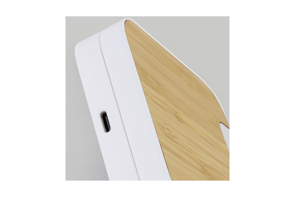 Thumbnail: Personalised bamboo wireless charger phone stand, blending eco-friendly materials with sleek design for efficient charging.
