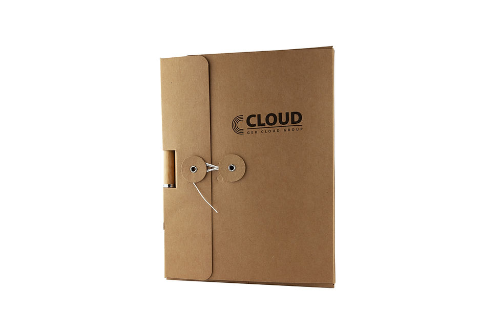 Cardboard A5 notebook and pen gift boxes customised with your logo for premium corporate gifting and client appreciation